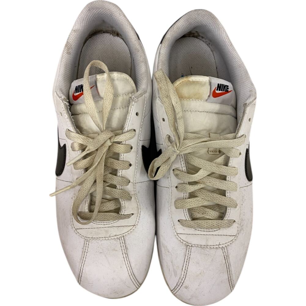 Nike Cortez Leather White Black Photo Blue Mens Size 10.5 Lace Up Classic Shoes